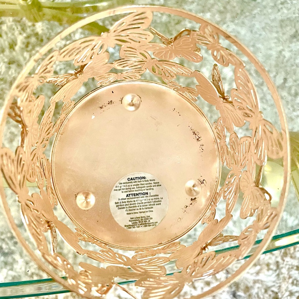 Bath & Body Works Butterfly Three Wick Candle Holder - Picture 3 of 7